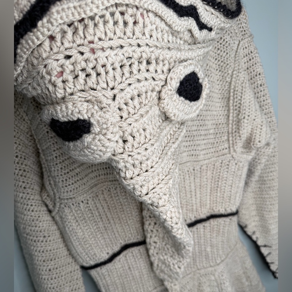 Oogie Boogie Nightmare Before Christmas Handmade Crocheted Hooded Cardigan Etsy - Picture 11 of 11